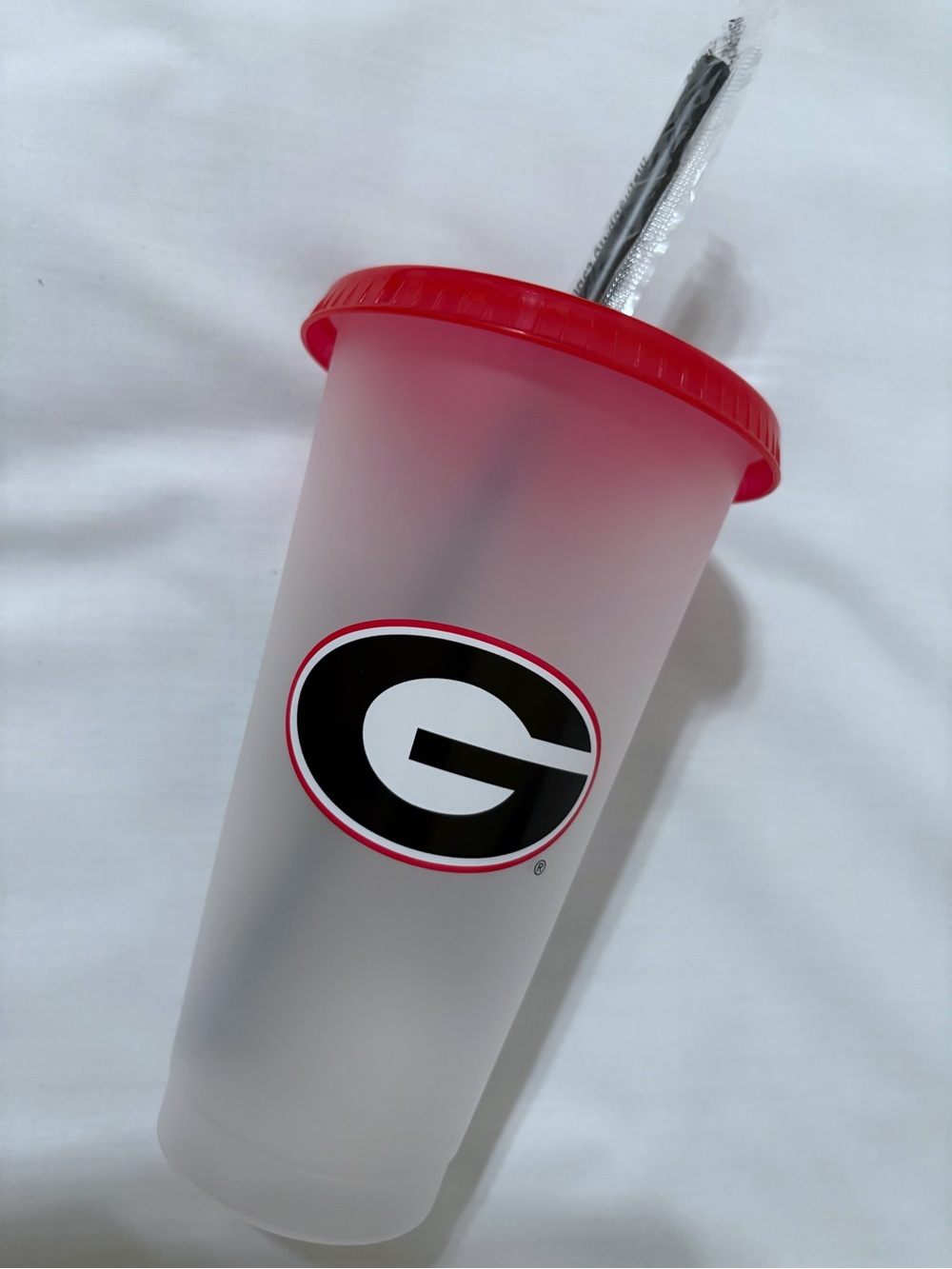 STARBUCKS University of Georgia (UGA) Reusable Cold Plastic Cup 24 Oz